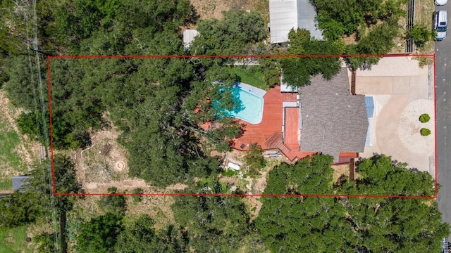 15507 NE Enid Dr, Austin, TX 78734 - view of property location featuring a pool area and property boundaries highlighted