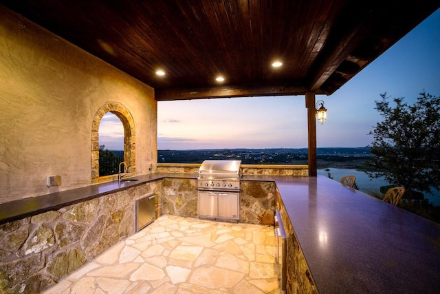 908 Watercliffe Dr, Lago Vista, TX 78645 - view of patio / terrace with area for grilling and a sink