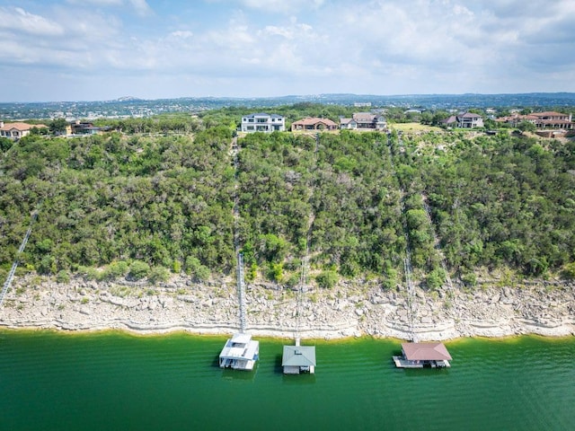 908 Watercliffe Dr, Lago Vista, TX 78645 - aerial view of property's location featuring a large body of water