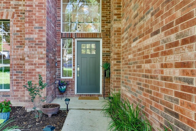 4105 Canyon Glen Cir, Austin, TX 78732 - doorway to property featuring brick siding