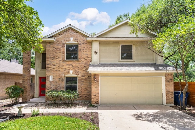 11978 Dorsett Rd, Austin, TX 78727 - traditional home featuring an attached garage, concrete driveway, and brick siding
