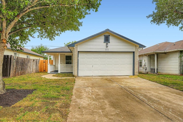 16825 Hamilton Point Cir, Manor, TX 78653 - ranch-style home featuring brick siding, concrete driveway, and an attached garage