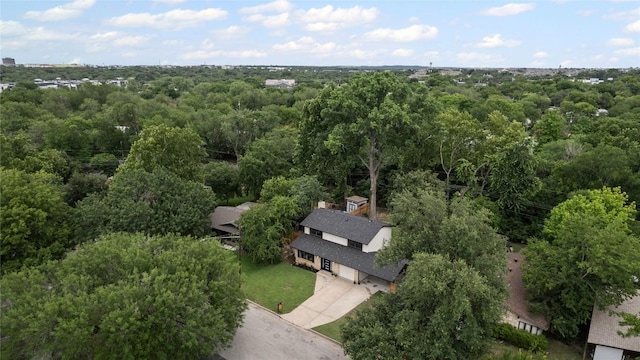 5317 Harvest Ln, Austin, TX 78745 - drone / aerial view of a heavily wooded area