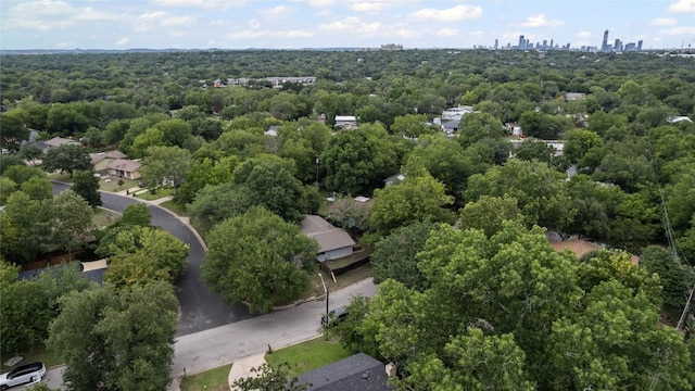 5317 Harvest Ln, Austin, TX 78745 - drone / aerial view of a forest and city skyline