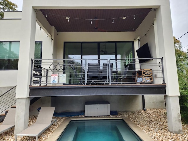 4103 Ridgelea Dr, Austin, TX 78731 - back of house with stucco siding