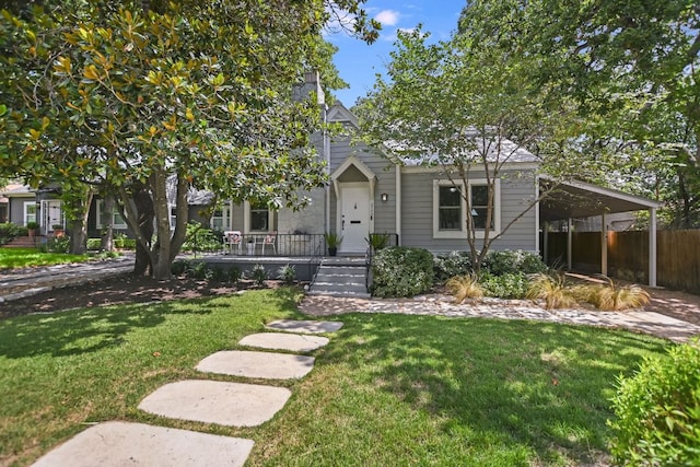 2702 Bonnie Rd, Austin, TX 78703 - view of front of house with a carport