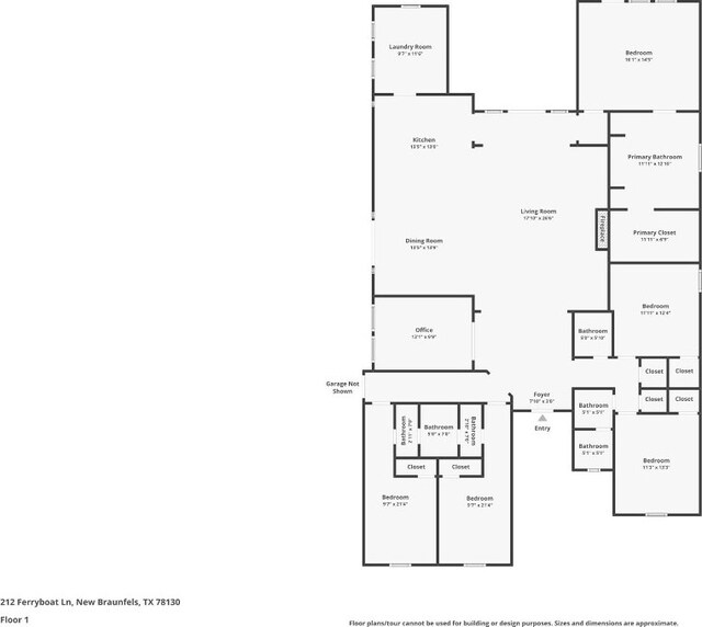212 Ferryboat Ln, New Braunfels, TX 78130 - view of floor plan / room layout