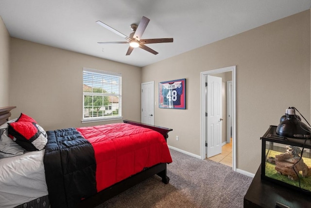 4605 Bat Falcon Dr, Austin, TX 78738 - bedroom featuring carpet and a ceiling fan