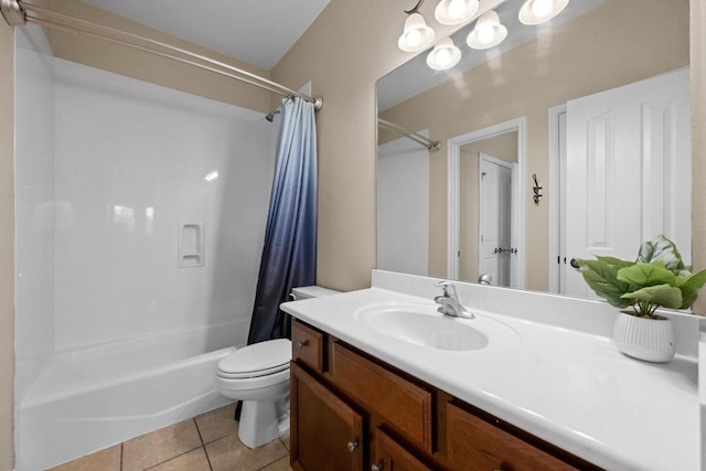 4605 Bat Falcon Dr, Austin, TX 78738 - bathroom featuring shower / bath combo with shower curtain, vanity, and tile patterned flooring