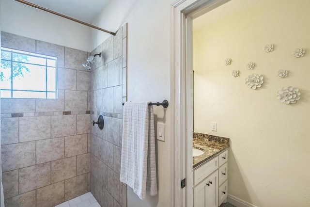 2705 Pyramid Dr, Austin, TX 78734 - full bath with vanity and tiled shower