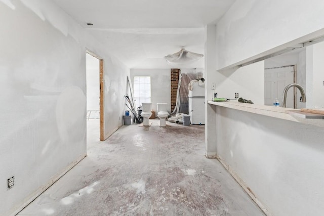 11303 Nicole Cv, Austin, TX 78753 - bar area with unfinished concrete floors and a sink