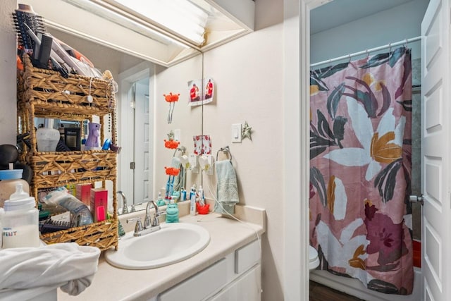 11303 Nicole Cv, Austin, TX 78753 - bathroom with vanity and a shower with curtain