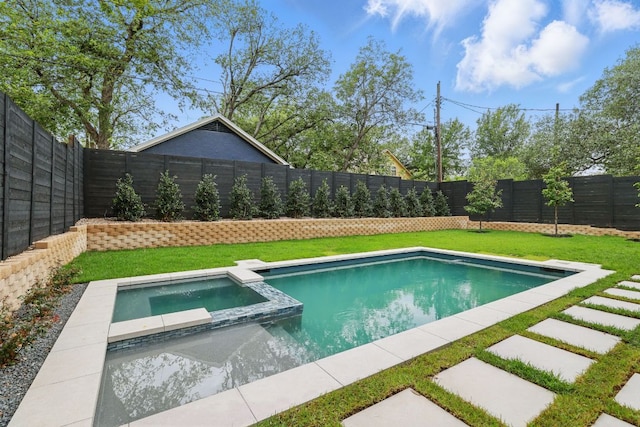 2711 Pegram, Austin, TX 78757 - view of pool featuring a fenced backyard and a pool with connected hot tub