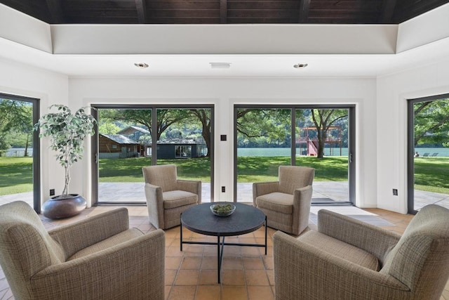 2401 Manana St, Austin, TX 78730 - sitting room with light tile patterned floors