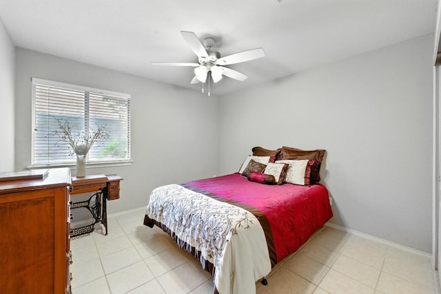 9602 Tea Rose Trl, Austin, TX 78748 - bedroom featuring light tile patterned floors and a ceiling fan