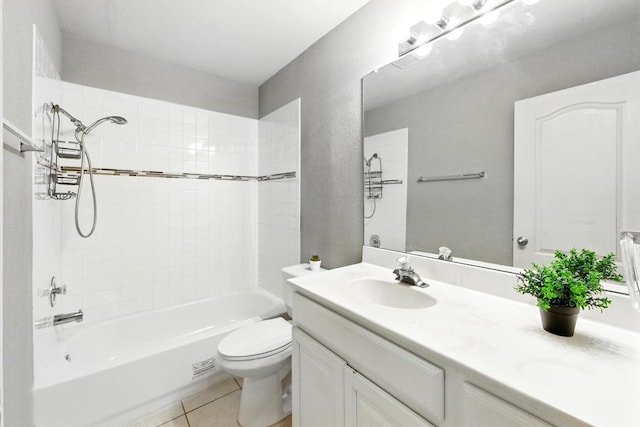 9602 Tea Rose Trl, Austin, TX 78748 - bathroom featuring vanity, tile patterned floors, and bathtub / shower combination