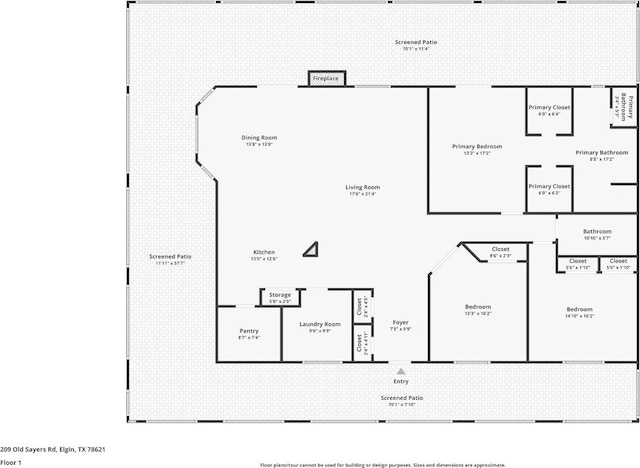 209 Old Sayers Rd, Elgin, TX 78621 - view of home floor plan