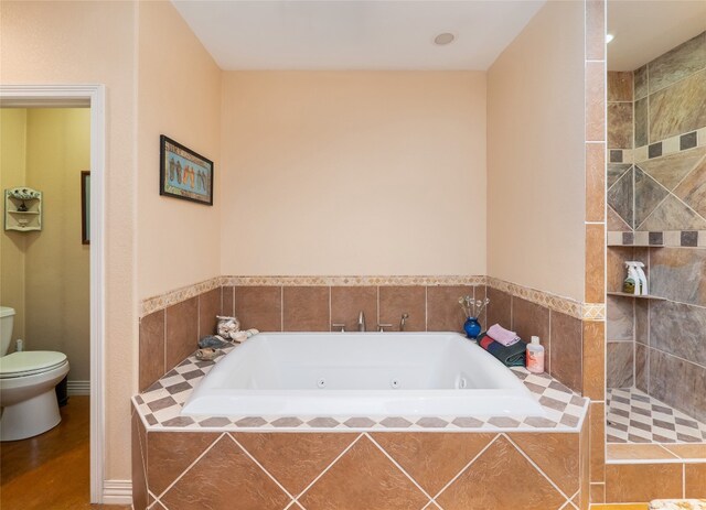 209 Old Sayers Rd, Elgin, TX 78621 - full bathroom featuring a whirlpool tub and a tile shower