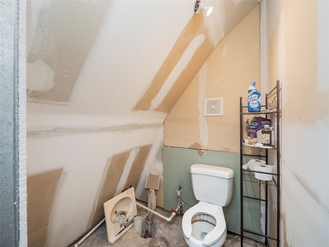209 Old Sayers Rd, Elgin, TX 78621 - bathroom with toilet and unfinished concrete flooring