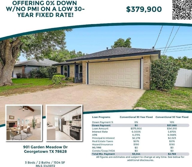 901 Garden Meadow Dr, Georgetown, TX 78628 - view of a document with a collage of images