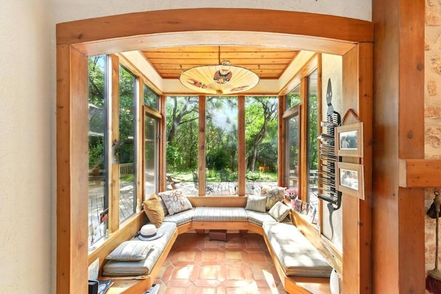 2500 Dana Cv, Austin, TX 78746 - sunroom featuring wood ceiling