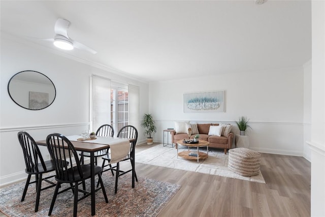 2122 Hancock Dr Unit 103, Austin, TX 78756 - dining area featuring wood finished floors and ornamental molding