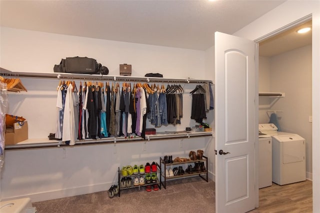1328 Siena Sunset Rd, Leander, TX 78641 - walk in closet with separate washer and dryer