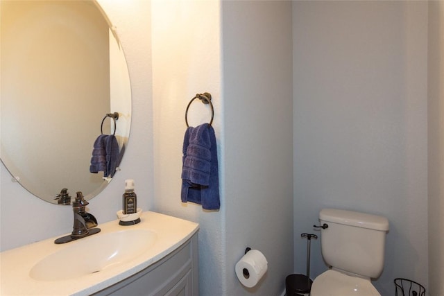 1328 Siena Sunset Rd, Leander, TX 78641 - half bathroom with vanity and toilet