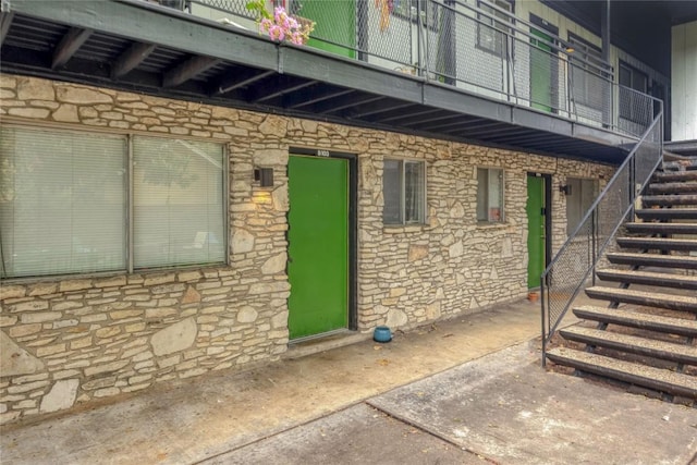 2721 Hemphill Park Unit B103, Austin, TX 78705 - property entrance with stone siding
