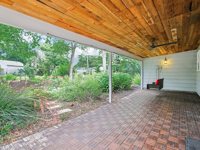 3811 Byron Dr, Austin, TX 78704 - view of patio with ceiling fan