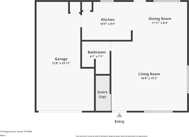 1117 Algarita Ave, Austin, TX 78704 - view of floor plan / room layout