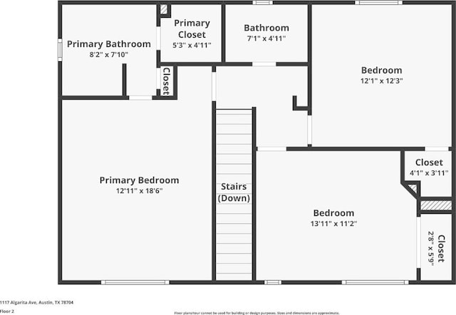 1117 Algarita Ave, Austin, TX 78704 - view of home floor plan