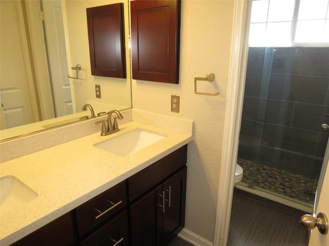 4008 Sable Oaks Dr, Round Rock, TX 78664 - full bathroom with double vanity and a stall shower