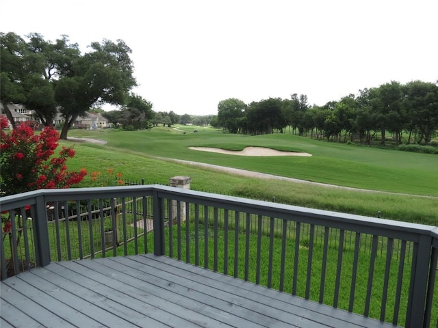 4008 Sable Oaks Dr, Round Rock, TX 78664 - deck featuring view of golf course and a yard