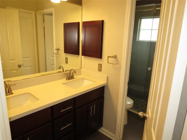 4008 Sable Oaks Dr, Round Rock, TX 78664 - full bathroom featuring double vanity and a stall shower
