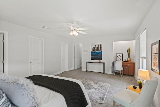 4003 Park Dr, Round Rock, TX 78681 - carpeted bedroom featuring baseboards and a ceiling fan
