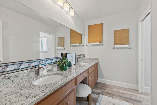 4003 Park Dr, Round Rock, TX 78681 - bathroom with wood finished floors and double vanity