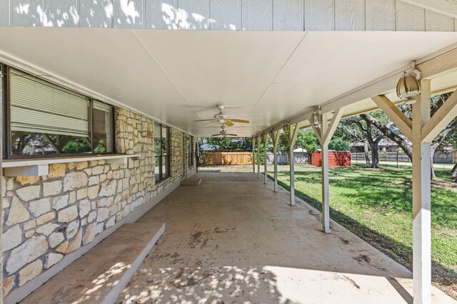 4003 Park Dr, Round Rock, TX 78681 - view of patio / terrace featuring ceiling fan