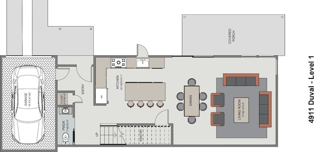 4911 Duval, Austin, TX 78751 - view of floor plan / room layout