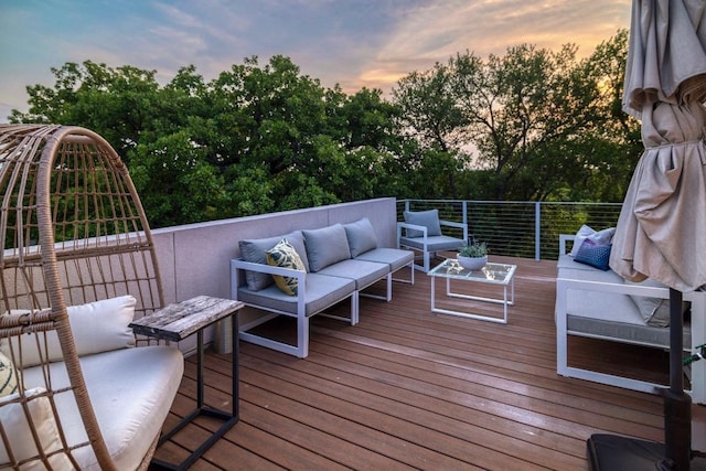 1303 Deloney St, Austin, TX 78721 - wooden terrace with an outdoor hangout area