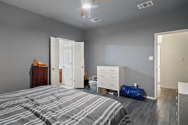 9206 Brents Elm Dr, Austin, TX 78744 - bedroom featuring wood finished floors and ceiling fan