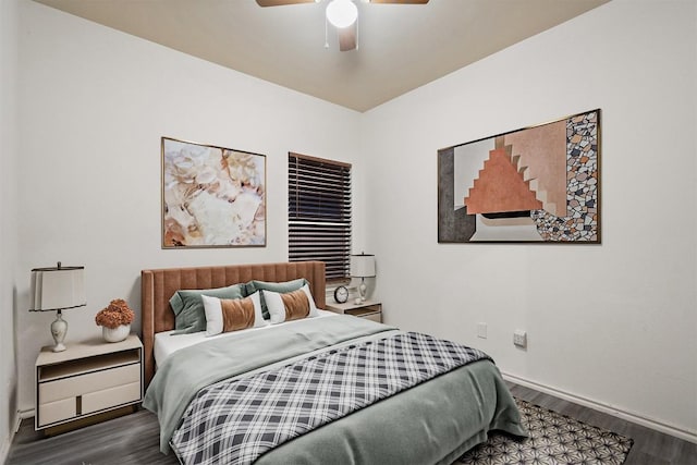 9206 Brents Elm Dr, Austin, TX 78744 - bedroom with wood finished floors and a ceiling fan