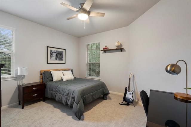 15908 Spillman Ranch Loop, Austin, TX 78738 - bedroom with light colored carpet and ceiling fan