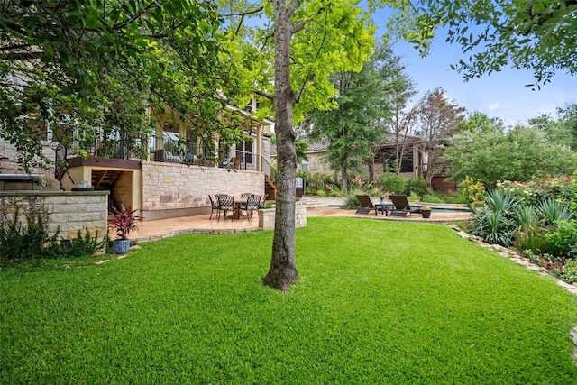 15908 Spillman Ranch Loop, Austin, TX 78738 - view of green lawn with a patio