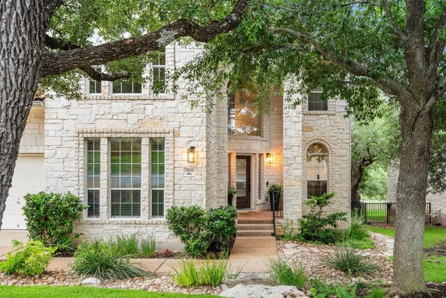 15908 Spillman Ranch Loop, Austin, TX 78738 - view of front facade featuring stone siding