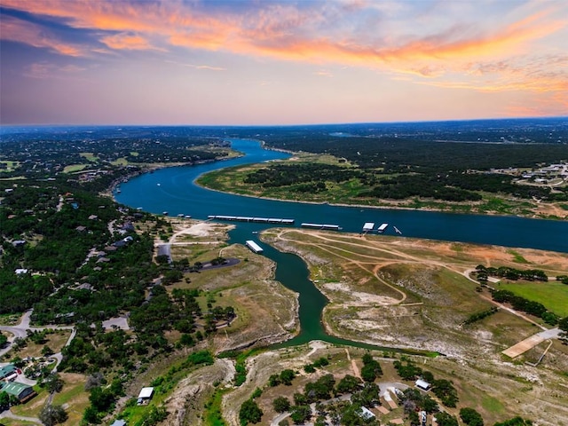 21013 Ridgeview Loop, Lago Vista, TX 78645 - aerial view of property and surrounding area with a nearby body of water