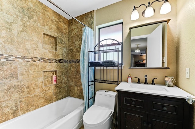 21013 Ridgeview Loop, Lago Vista, TX 78645 - bathroom with vanity and shower / bath combination with curtain