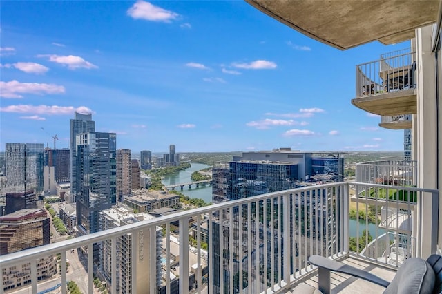 360 Nueces St Unit 3807, Austin, TX 78701 - balcony featuring a water view and a view of city
