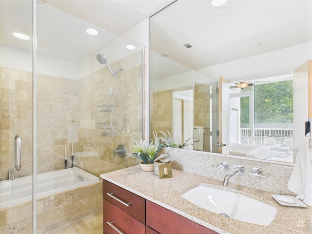 1600 Barton Springs Rd Unit 5107, Austin, TX 78704 - bathroom with vanity and recessed lighting
