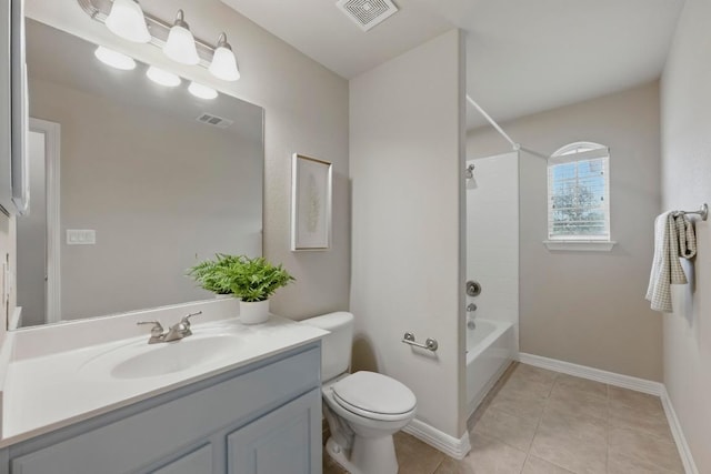 7617 Roaring Springs Dr, Austin, TX 78736 - bathroom featuring vanity, tile patterned floors, and  shower combination